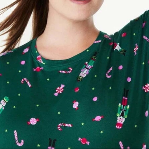 Joyspun nutcracker and candy print Christmas pajama set - Picture 4 of 11